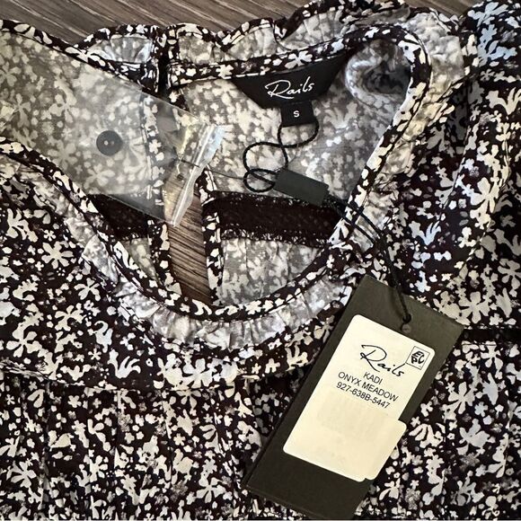 Rails Kadi Onyx Meadow Blouse Size Small New - Picture 7 of 8